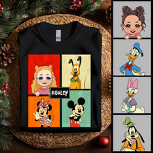 Load image into Gallery viewer, Personalized Disney Character All Over Shirt Custom Name Gift
