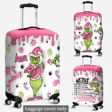 Load image into Gallery viewer, Personalized Christmas Luggage Cover Custom Name Grinch Design