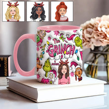 Load image into Gallery viewer, Personalized Grinch Accent Mug Custom Name Christmas Gift
