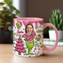 Load image into Gallery viewer, Personalized Grinch Christmas Accent Mug Custom Name Gift