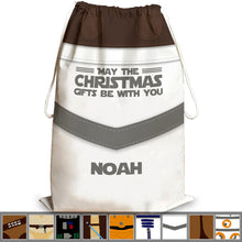 Load image into Gallery viewer, Personalized Christmas Drawstring Tote Bag Custom Name Gift