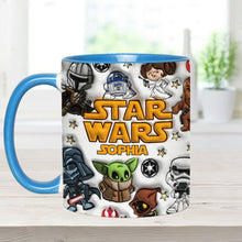 Load image into Gallery viewer, Personalized Star Wars Accent Mug Custom Name Gift for Kids