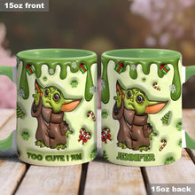 Load image into Gallery viewer, Personalized Cute Character Accent Mug Gift for Mom or Dad