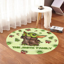 Load image into Gallery viewer, Personalized The Force Round Rug Custom Family Name Gift