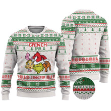 Load image into Gallery viewer, Personalized Grinch Era Ugly Sweater Custom Name Gift for Kids