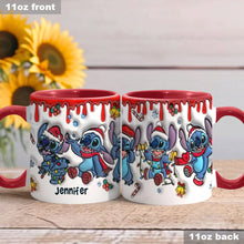 Load image into Gallery viewer, Personalized Christmas Accent Mug with Ohana Design for Mom