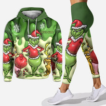 Load image into Gallery viewer, Personalized Grinch Hoodie & Leggings Set Custom Name Gift for Christmas