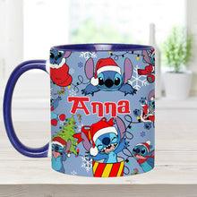 Load image into Gallery viewer, Personalized Ohana Accent Mug Custom Name Christmas Gift