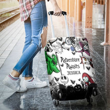 Load image into Gallery viewer, Personalized Nightmare Luggage Cover Custom Name Halloween Gift