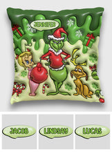 Load image into Gallery viewer, Personalized Merry Christmas Throw Pillow Custom Gift for Kids