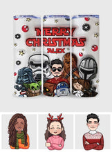 Load image into Gallery viewer, Personalized Stainless Steel Skinny Tumbler Merry Sithmas Gift