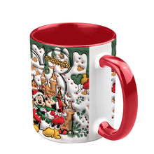 Load image into Gallery viewer, Personalized Christmas Mouse Accent Mug Custom Name Gift