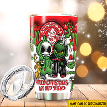 Load image into Gallery viewer, Personalized Grinch Christmas Tumbler with Custom Name Gift