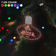 Load image into Gallery viewer, Personalized LED Acrylic Ornament with Custom Name for Christmas