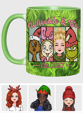 Load image into Gallery viewer, Personalized Holiday Accent Mug Custom Name Whoville Gift