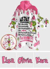 Load image into Gallery viewer, Personalized Grinch Hoodie Blanket Custom Gift for Christmas