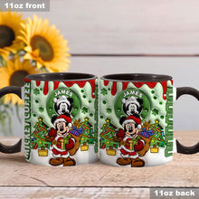 Load image into Gallery viewer, Personalized Christmas Mouse Accent Mug Custom Name Gift