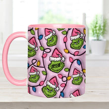 Load image into Gallery viewer, Personalized Christmas Accent Mug with Grinch Design for Kids