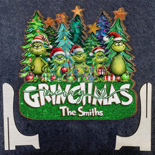 Load image into Gallery viewer, Personalized Merry Grinchmas 2 Layered Wood Sign for Christmas