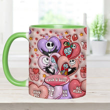 Load image into Gallery viewer, Personalized Nightmare Before Christmas Mug Custom Name Gift for Couples