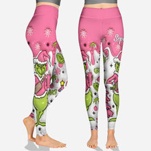 Load image into Gallery viewer, Personalized Grinch Hoodie and Leggings Set for Christmas | Custom Name Gift