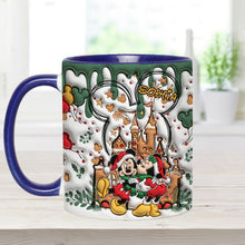 Load image into Gallery viewer, Personalized Christmas Mouse Accent Mug Custom Name Gift