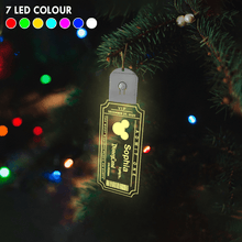 Load image into Gallery viewer, Personalized LED Acrylic Christmas Ornament with Mouse Design