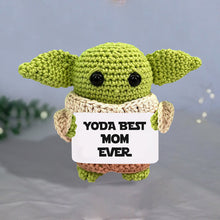 Load image into Gallery viewer, Personalized Hand Knitted Yoda Figurine Gift for Mom/Dad/Family