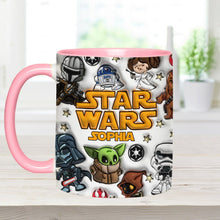 Load image into Gallery viewer, Personalized Star Wars Accent Mug Custom Name Gift for Kids