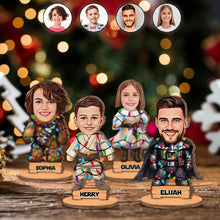 Load image into Gallery viewer, Personalized Family Wood Plaque with Photos - Christmas Gift