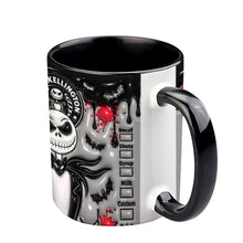 Load image into Gallery viewer, Personalized Nightmare Skeleton Mug Custom Name Gift for Halloween