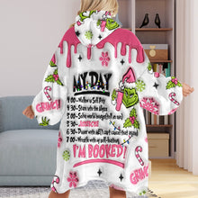 Load image into Gallery viewer, Personalized Grinch Hoodie Blanket Custom Gift for Christmas