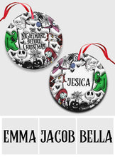 Load image into Gallery viewer, Personalized Nightmare Before Christmas Ceramic Ornament for Holiday Decor