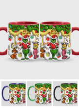 Load image into Gallery viewer, Personalized Merry Grinchmas Accent Mug Custom Name Gift
