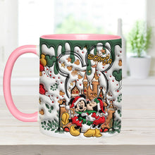 Load image into Gallery viewer, Personalized Christmas Mouse Accent Mug Custom Name Gift