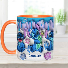Load image into Gallery viewer, Personalized Ohana Accent Mug Custom Name Gift for Mom/Dad