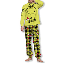 Load image into Gallery viewer, Personalized Grinch Couple Pajamas Set for Christmas | Custom Name