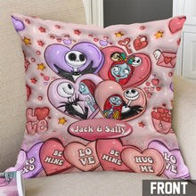 Load image into Gallery viewer, Personalized Nightmare Before Christmas Throw Pillow for Couples | Unique Gift Idea