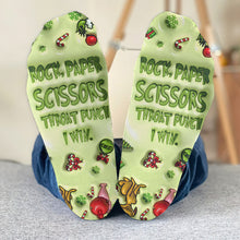 Load image into Gallery viewer, Personalized Grinch Socks Custom Name Christmas Gift