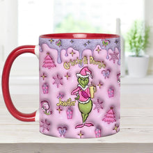 Load image into Gallery viewer, Personalized Grinchy & Bougie Accent Mug Custom Name Gift for Christmas