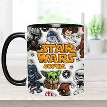 Load image into Gallery viewer, Personalized Star Wars Accent Mug Custom Name Gift for Kids