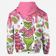 Load image into Gallery viewer, Personalized Grinch Hoodie and Leggings Set for Christmas | Custom Name Gift