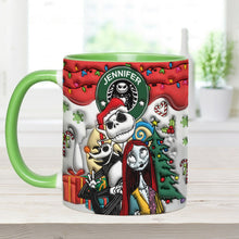 Load image into Gallery viewer, Personalized Nightmare Accent Mug Custom Name Gift for Halloween