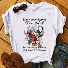 Load image into Gallery viewer, Personalized Love Story Mouse T-Shirt & Hoodie Gift for Couples
