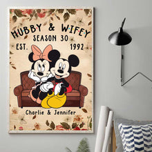 Load image into Gallery viewer, Personalized Mickey & Minnie Mouse Poster for Couples Gift