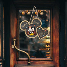 Load image into Gallery viewer, Personalized Mickey Mouse Couple Wood Sign Custom Family Name
