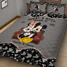 Load image into Gallery viewer, Personalized Mickey Mouse Quilt Set for Couples | Unique Wedding or Anniversary Gift