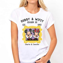 Load image into Gallery viewer, Personalized Couple T-shirt and Hoodie with Cute Design for Anniversary