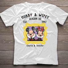 Load image into Gallery viewer, Personalized Couple T-shirt and Hoodie with Cute Design for Anniversary