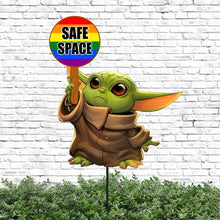 Load image into Gallery viewer, Personalized Safe Space Metal Garden Art LGBT Support Decor